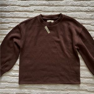 Madewell Brushed Knit Puff-Sleeve Top